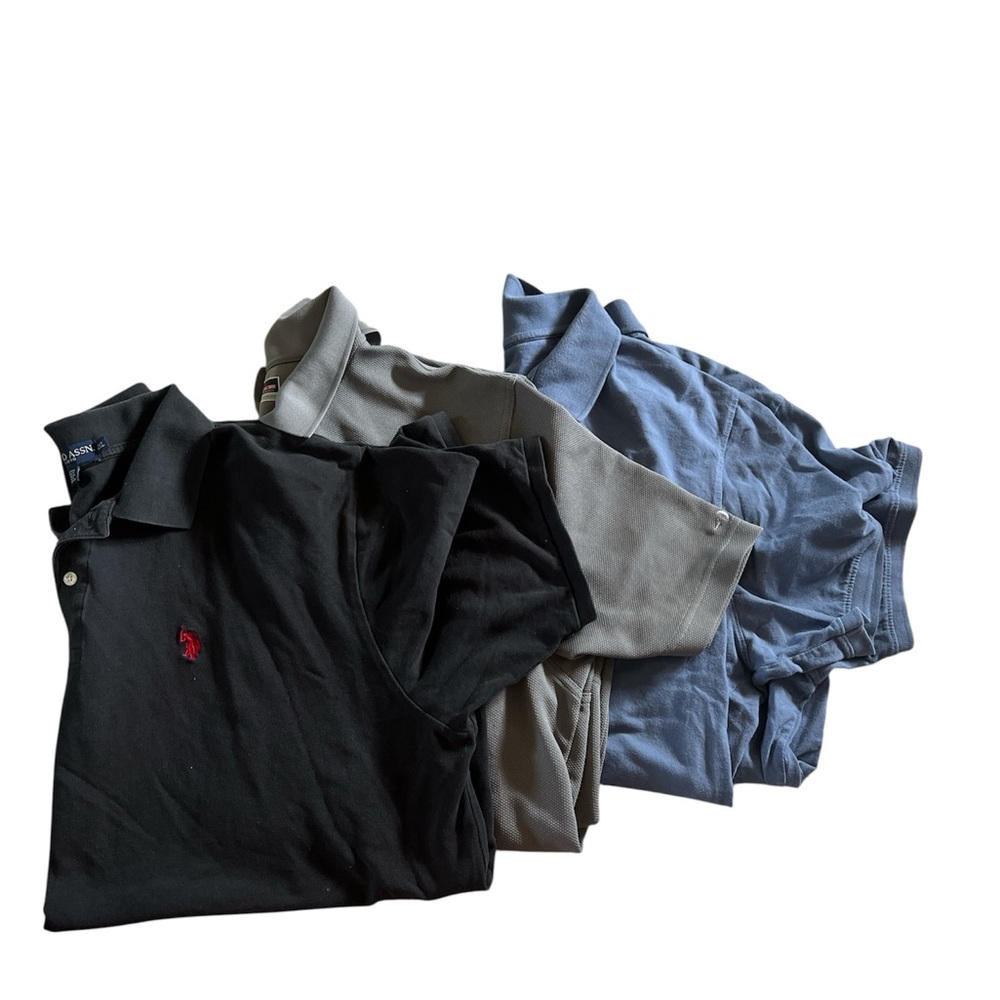 2XL Polo Bundle - Black, Gray, and Blue
